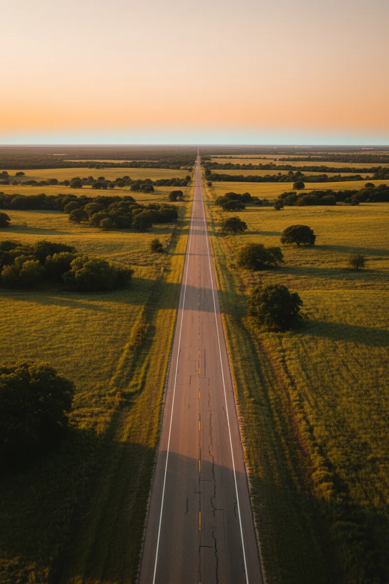 Rural ranch country north of Jacksboro, Texas